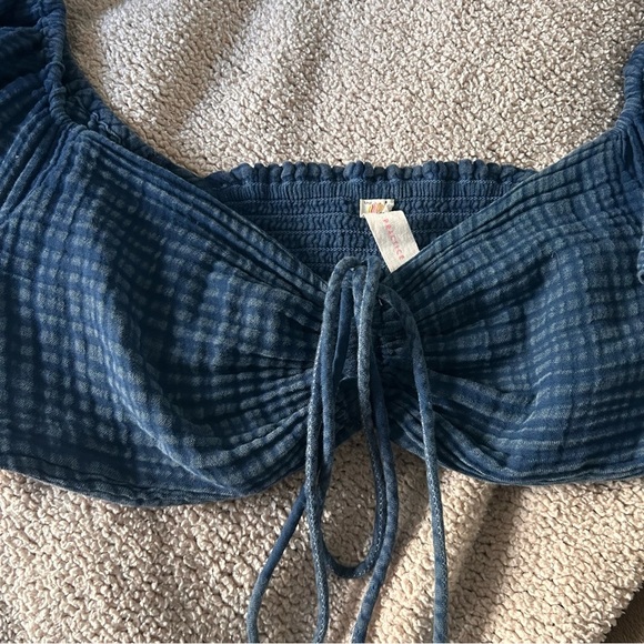 Anthropologie daily practice cotton the jerry cinched Flowy sleeve top - Picture 6 of 8